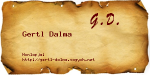 Gertl Dalma névjegykártya